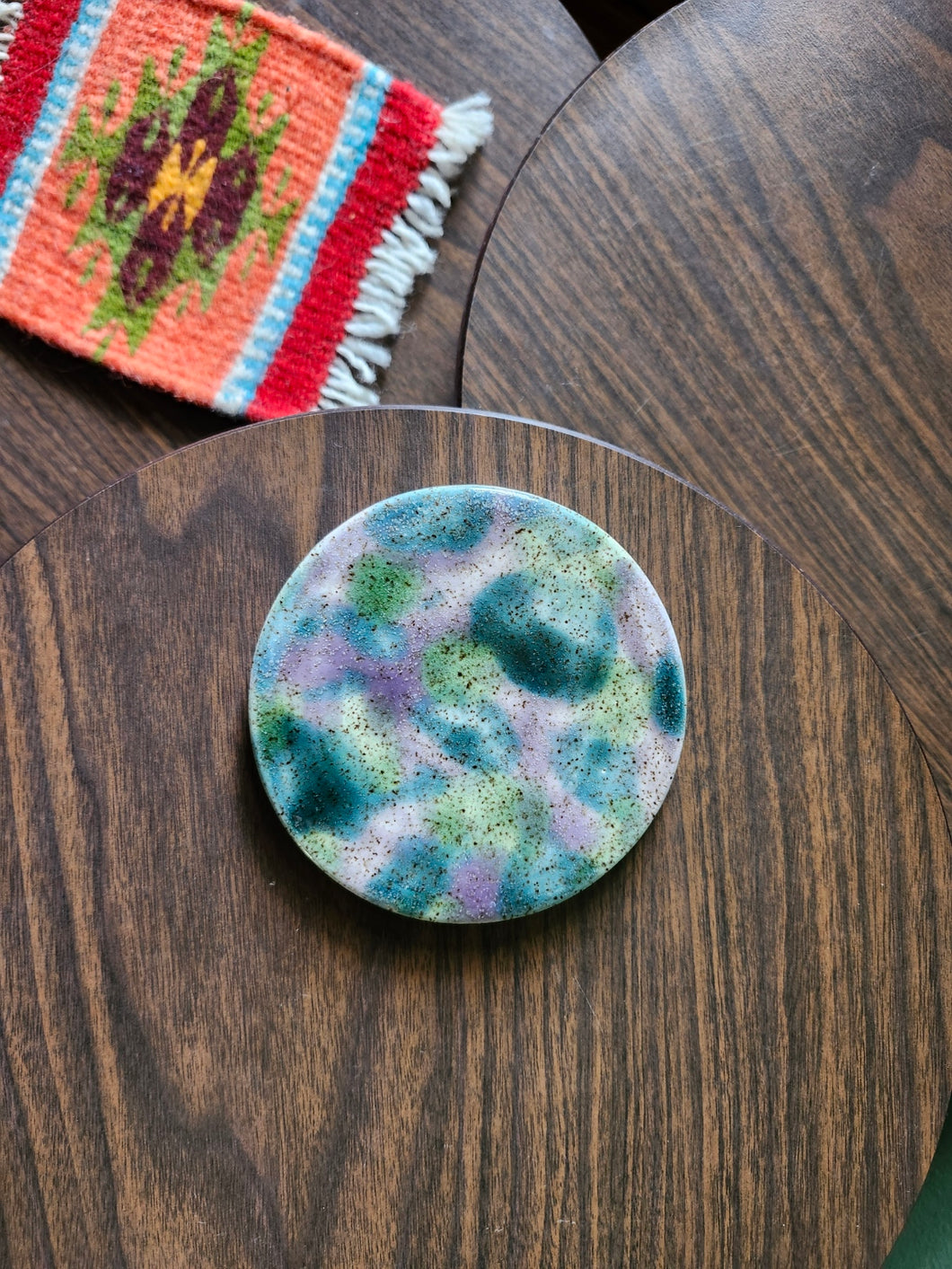 Coaster - Purple & Green